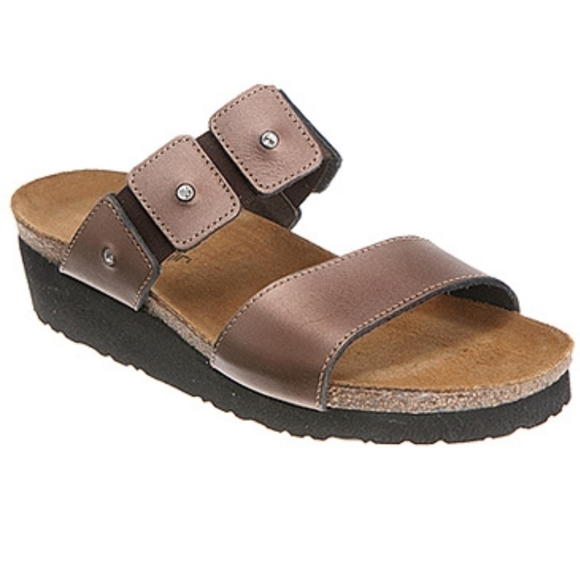 Naot Womens Ashley Copper Leather Strap Wedge Sandals shoes sz 42/11 - Picture 1 of 14